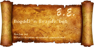 Bogdán Erzsébet névjegykártya