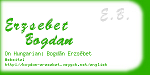 erzsebet bogdan business card